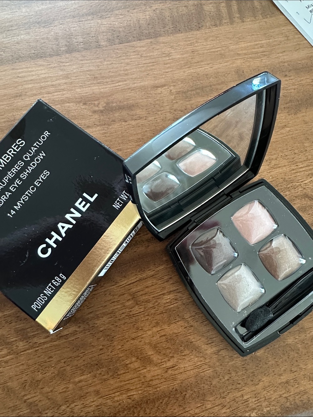 CHANEL Les 4 Ombres Quadra Eyeshadow - 14 Mystic Eyes (Pink, Brown, Gray, Taupe)
